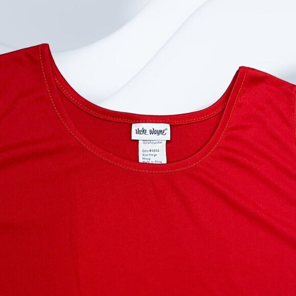 Vicki Wayne Womens Red Sleeveless Polyester Undershirt Layering Tank Size XL - Picture 5 of 8
